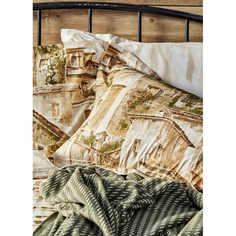 Набор постельное белье с пледом Karaca Home - Vella yesil