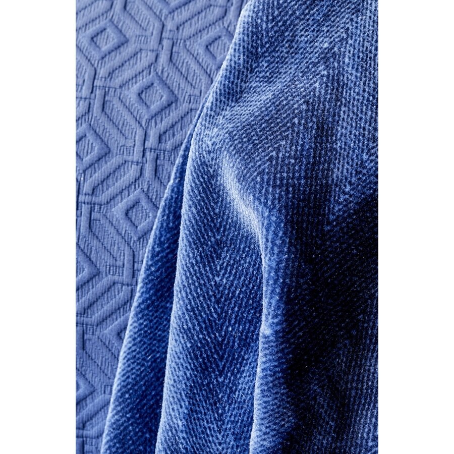 Набір постільна білизна з покривалом + плед Karaca Home - Infinity lacivert