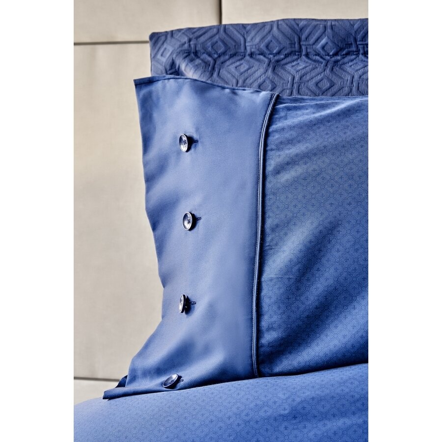 Набор постельное белье с покрывалом + плед Karaca Home - Infinity lacivert