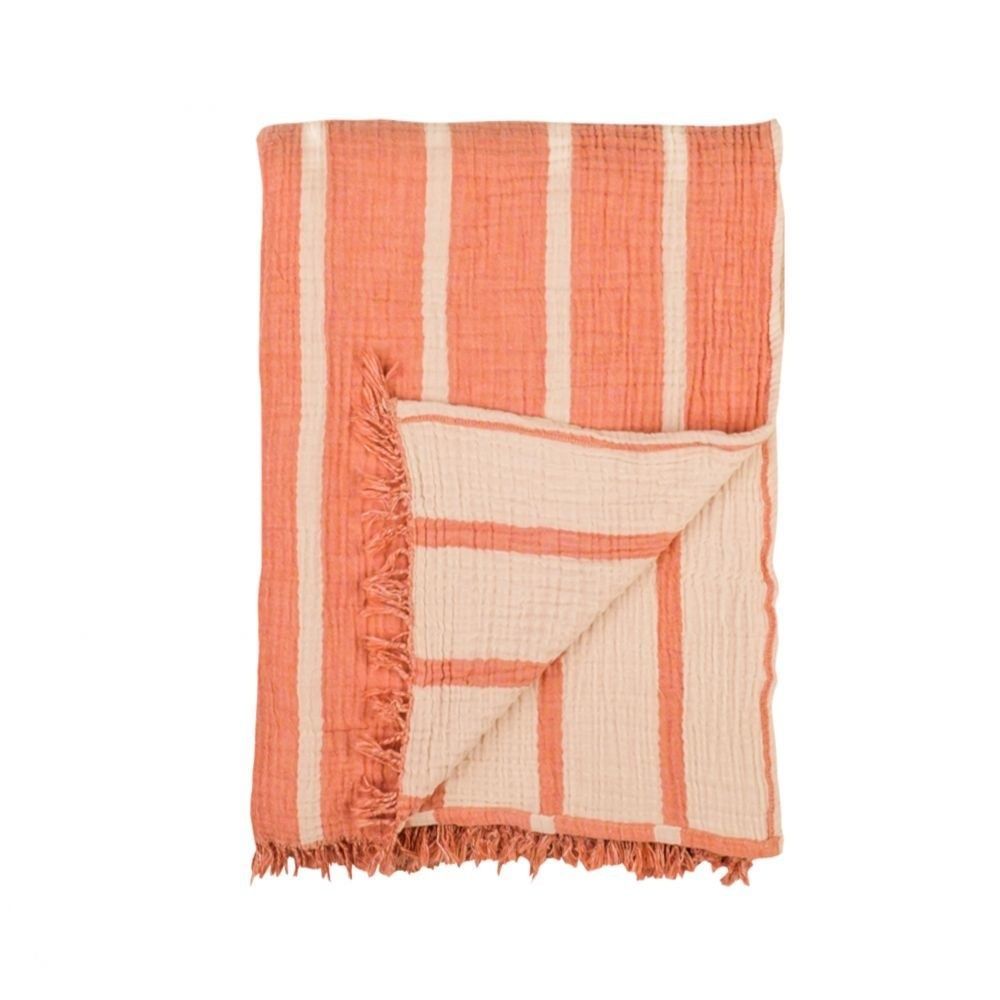 Плед-накидка Barine - Cocoon Stripe orange