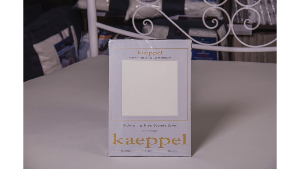 Простыня на резинке джерси Kaeppel перламутр