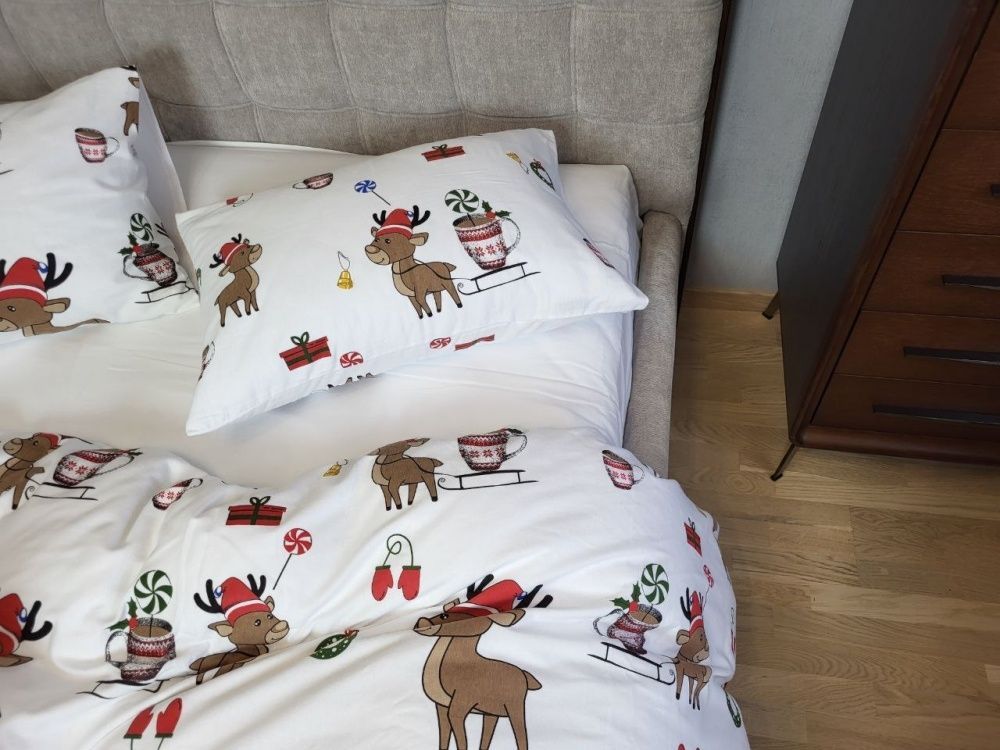 Постільна білизна фланель Комфорт текстиль Гостинці/білий , Turkish flannel