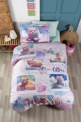 Постельное белье ранфорс First Choice Digital Ranforce Cute Cats