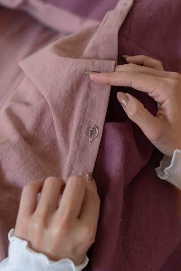 Постільна білизна варена бавовна Limasso Essualte doubleface Raspberry-Old rose
