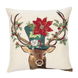 Новорічна наволочка гобелен DEER HAT-NV, 45х45 см