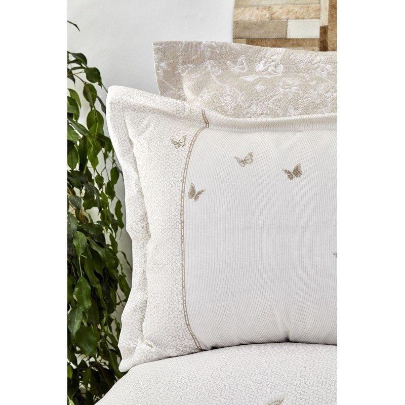 Набор постельное белье с покрывалом Karaca Home - Mariposa gold
