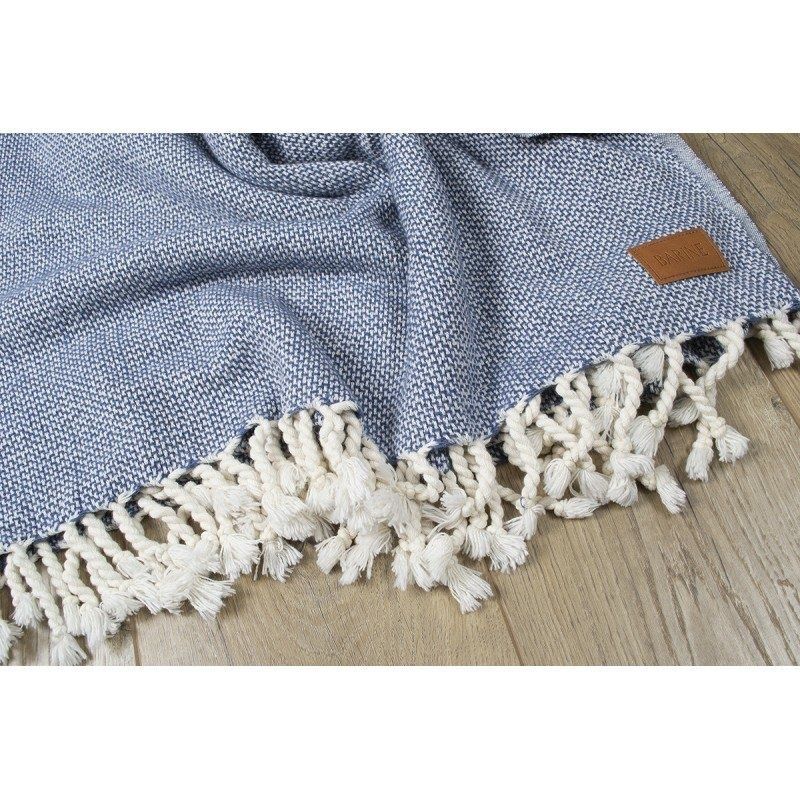 Плед-накидка Barine - Wool Basket indigo синий