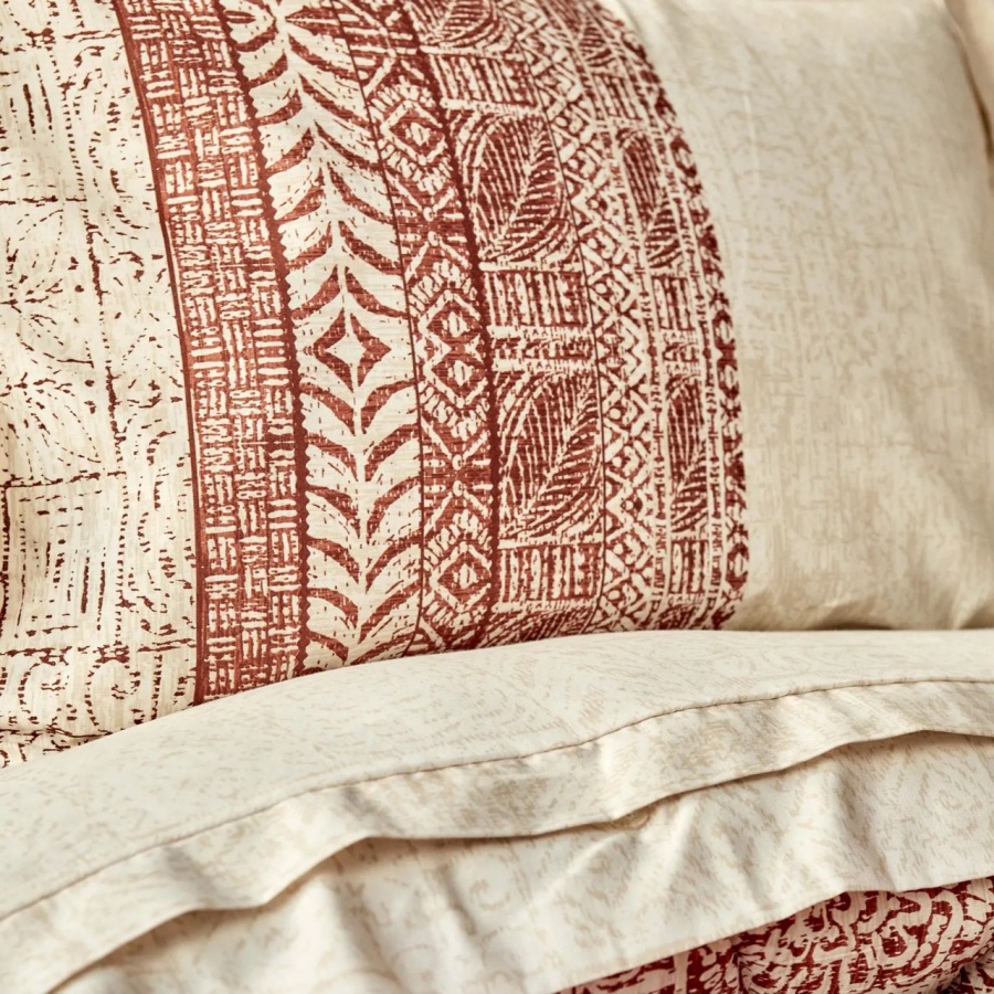 Набор постельное белье с покрывалом Karaca Home - Marea terracotta