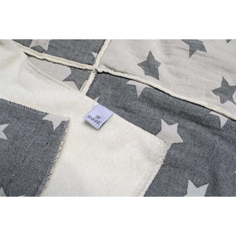 Плед мікроплюш Barine - Star Patchwork throw black