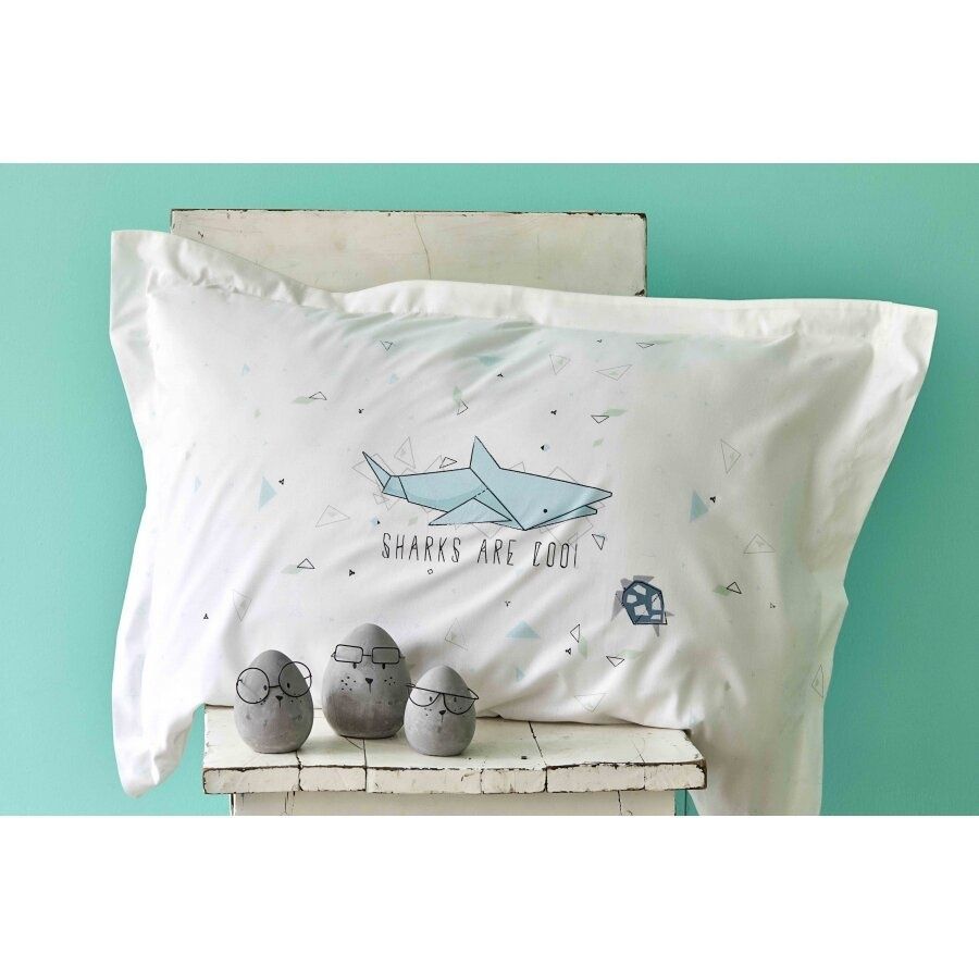 Постільна білизна для підлітків Karaca Home ранфорс Shark yesil
