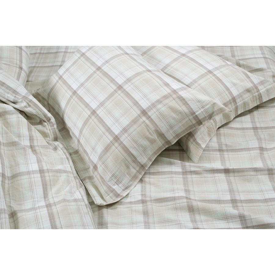 Постельное белье вареный хлопок Lotus Home Premium - Checked Madras бежевый