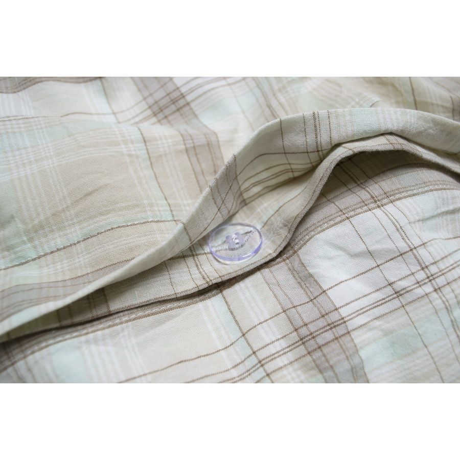 Постельное белье вареный хлопок Lotus Home Premium - Checked Madras бежевый