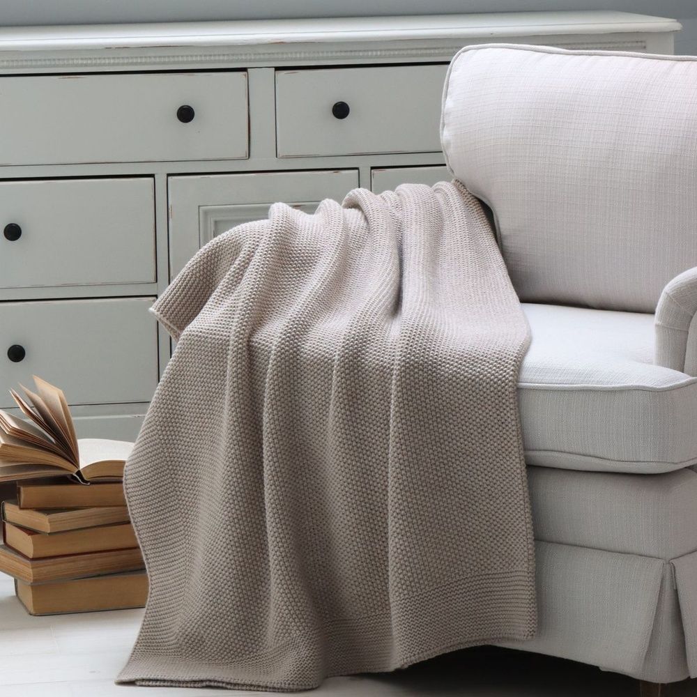 В'язаний плед LA MODNO Corn Beige