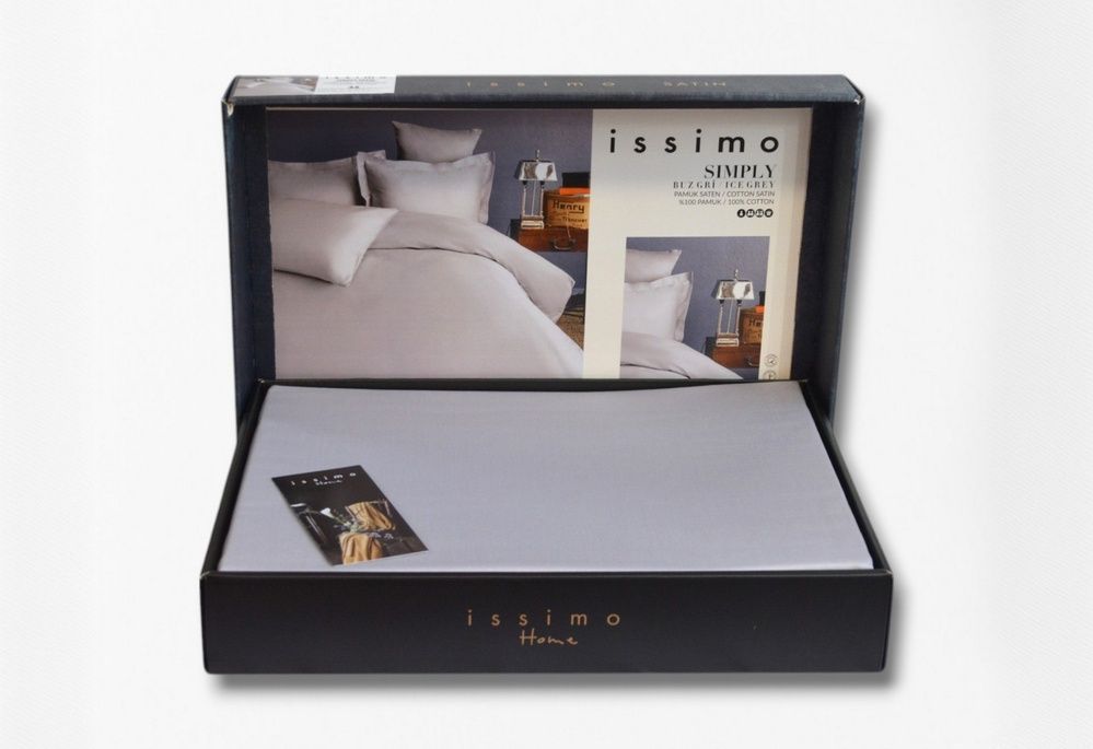 Постільна білизна сатин люкс Issimo Home Simply Satin Ice Grey