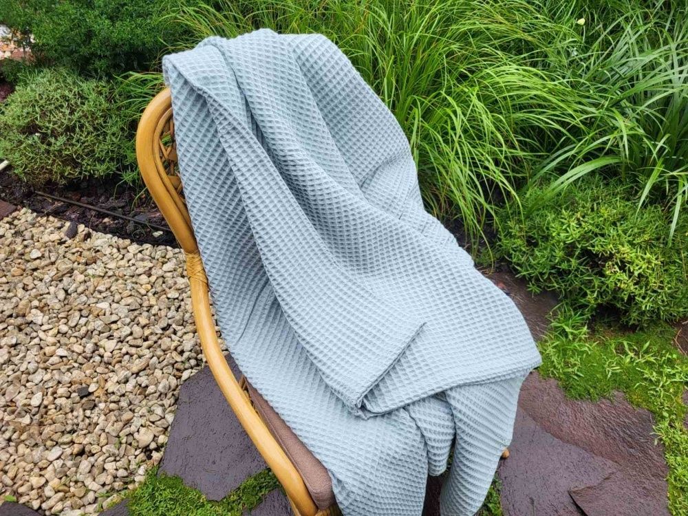 Покрывало пике Комфорт Текстиль Соты, минт