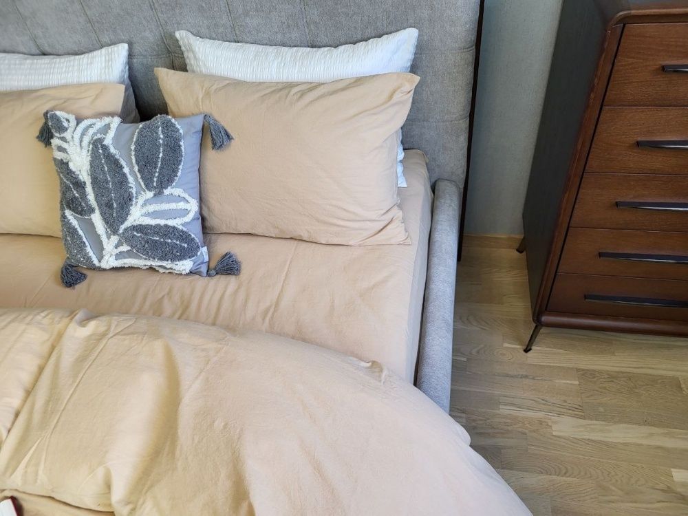 Постельное белье вареный хлопок Комфорт Текстиль Beige, LUXURY Washed