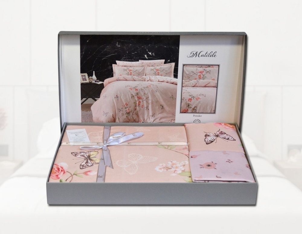 Постельное белье сатин люкс First Choice Matilde powder