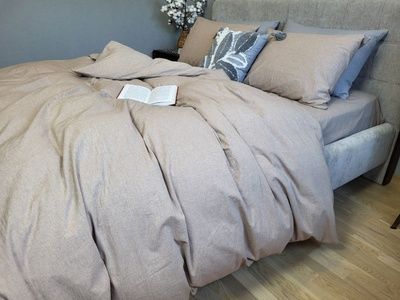 Простирадло на резинці варена бавовна Комфорт Текстиль Anise, Washed Cotton W1271