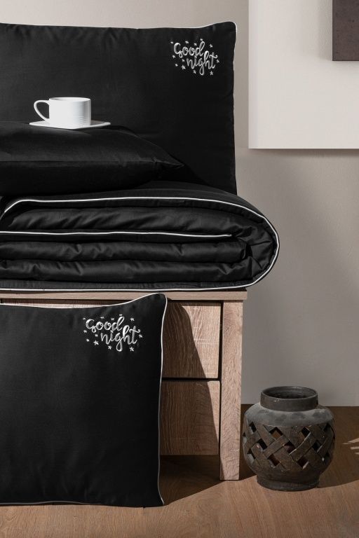 Постельное белье сатин де люкс First Choice Timeless black
