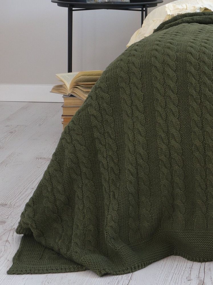 В'язаний плед Betires BREMEN KHAKI