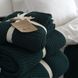В'язаний плед LaModno WoolCotton Balance Emerald 7