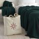 В'язаний плед LaModno WoolCotton Balance Emerald 6