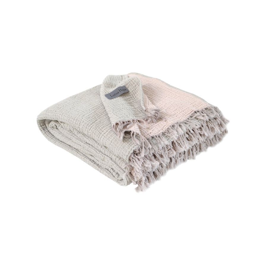 Покрывало муслин Lotus Home -Sia muslin grey-blush